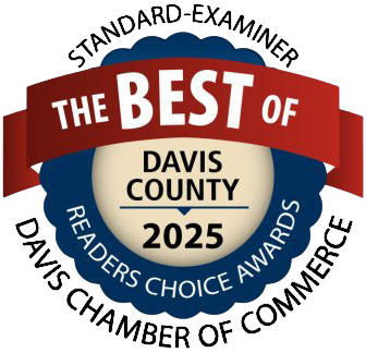 badge for best of davis county, voted through readers choice 2025